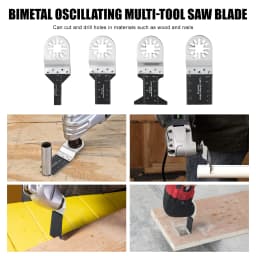 10-42Pcs Oscillating Saw Blades Set Universal Closed-Back Multitool Blades for Wood Plastic Metal Fits Most Oscillating Tools