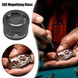 30X 36mm Magnifying Glass K9 Optical Lens Monocle For Watch Jewelry Coin Stamps Precision Work Inspection Loupe Tool