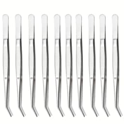 1/5/10pcs Precision Stainless Steel Tweezers Set,Multifunctional Stainless Steel Tweezers with Curved Serrated Tips Dental tools