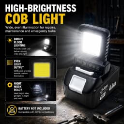 NEW LED Work Light for Makita for Milwaukee for Dewalt for Bosch for Dayi 18V-21V Li-ion Battery Power Tool Accessories