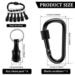 6Pcs Bit Holders 1/4 inch Hex Shank Screwdriver Bits Holder Lightweight Quick-change Extension Bar Keychain Drill Screw Adapter