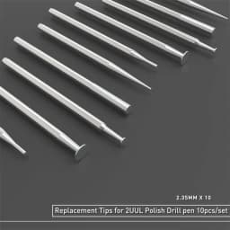 2UUL Replacement Tips for Polishing Pen 10pcs/set 2.35mm Grinding Pen Universal Polishing Head Mobile Phone Repair Tools Set