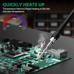 Nananuu 60W PCB Cordless Electric Soldering Iron Set Kit Switch Adjustable Temperature LCD Welding Tool Ceramic Heater Soldering