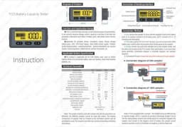 Lithium Battery Tester 50A 100A Coulomb Meter Monitor Capacity Power Display Lead-Acid Lifepo4 Li-ion BMS 12V 24V 36V 48V 60V DC