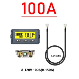 Lithium Battery Tester 50A 100A Coulomb Meter Monitor Capacity Power Display Lead-Acid Lifepo4 Li-ion BMS 12V 24V 36V 48V 60V DC