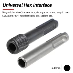 1/4"3/8"1/2" SDS Plus Socket Driver Drill Quick Change Hex Extension Adaptors Connector Hammer Drilling Bit Nut Impact Head Tool