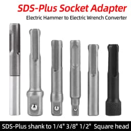 1/4"3/8"1/2" SDS Plus Socket Driver Drill Quick Change Hex Extension Adaptors Connector Hammer Drilling Bit Nut Impact Head Tool
