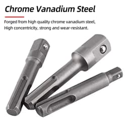 1/4"3/8"1/2" SDS Plus Socket Driver Drill Quick Change Hex Extension Adaptors Connector Hammer Drilling Bit Nut Impact Head Tool