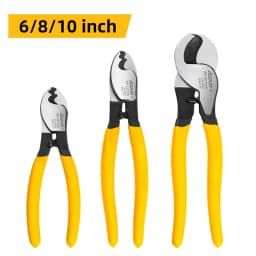 BAIHU 6/8/10 inch Insulated Cable Cutter Electrician Professional Pliers Shock Wire Stripper Pliers Cable Scissors Hand Tools