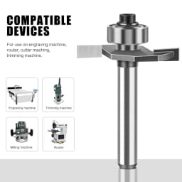 1pc 6mm 12mm Shank Ball T-cutter Woodworking Milling Router Bit Slotting Cutter 2-in-1 Slotting Crabapple Angle Milling Cutter