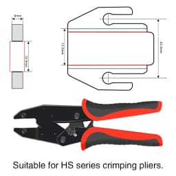 1pcs Crimping Pliers Jaw HS Pliers 9 Inches For Spring Insert Pre-Insulated, Waterproof Tube Type Coaxial Cable Termination