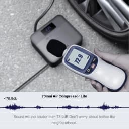 Original 70mai Portable Air Compressor Tire Inflator Air Pump for Car Tires DC 12V Tire Pump Preset tire pressure For Bike Ball