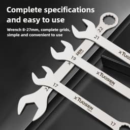 Ultra-thin Wrench Large Open-end Wrench Plum Dual-purpose Wrench Wholesale 6-27MM Cross-border Thin Section Dual-purpose