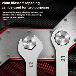 Ultra-thin Wrench Large Open-end Wrench Plum Dual-purpose Wrench Wholesale 6-27MM Cross-border Thin Section Dual-purpose