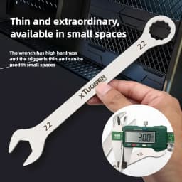 Ultra-thin Wrench Large Open-end Wrench Plum Dual-purpose Wrench Wholesale 6-27MM Cross-border Thin Section Dual-purpose