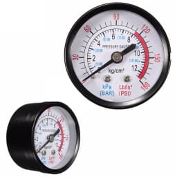 Air Pressure Gauge 50mm 1/4" For BSP Thread 0-180PSI 0-12Bar Dial Hydraulic Pressure Gauge Meter Manometer