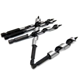 5pc 100mm Carpenter Auger Bits 5-12mm Hexagonal Handle Twist Drill Hand Spiral Reamer Power Tool Accessories Set