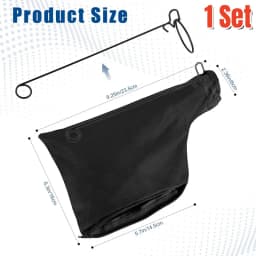 3 Set Dust Collector Bag for 255 Model Miter Saw with Adjustable Dust Jacket Stand and Zipper, Edge Planer Belt Sander Dust Bags