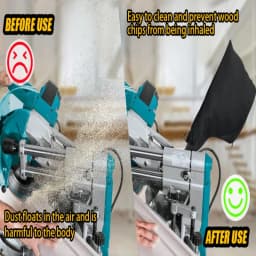 3 Set Dust Collector Bag for 255 Model Miter Saw with Adjustable Dust Jacket Stand and Zipper, Edge Planer Belt Sander Dust Bags