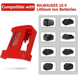 USB Charger Adapter for Milwaukee 18V Lithitum Battery Portable Type-C Port Fast Charging Battery Storage Rack Holder Case