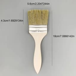 6Pcs 65mm Handle Brushes with Bristle Hair for Painting, Walls, and Furniture