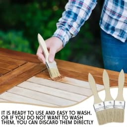 6Pcs 65mm Handle Brushes with Bristle Hair for Painting, Walls, and Furniture