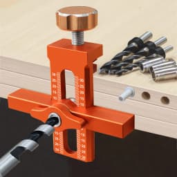 2 in 1 Cabinet Door Installation Positioner, 6/8/10mm Rebounder Punched Mounting Jig Wardrobe Cabinet Door Panel Installation