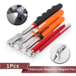 Portable Telescopic Magnetic Magnet Pen with LED Light Handy Tools Capacity For Picking Up Nut Bolt Extendable Pickup Rod Stick
