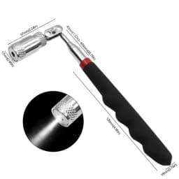 Portable Telescopic Magnetic Magnet Pen with LED Light Handy Tools Capacity For Picking Up Nut Bolt Extendable Pickup Rod Stick