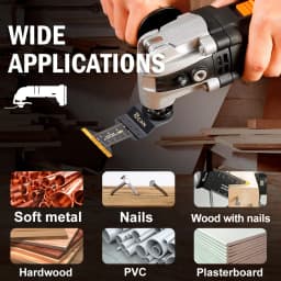 XCAN 44mm Titanium Oscillating Saw Blades Metal Cutting Multitool Blades Sharp Multi Cutter Blade For Metal Wood Plastic