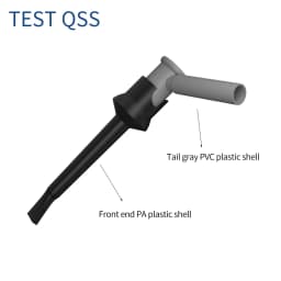 QSS 2PCS Test Hook Clips with Inner Spring with 2MM Hole Copper Mini Grabber for Multimeter Test Lead DIY Tools Accessories