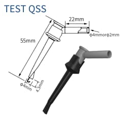 QSS 2PCS Test Hook Clips with Inner Spring with 2MM Hole Copper Mini Grabber for Multimeter Test Lead DIY Tools Accessories