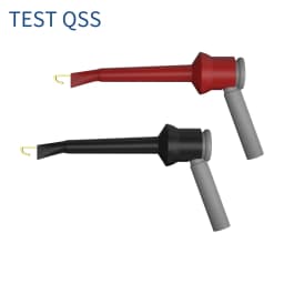 QSS 2PCS Test Hook Clips with Inner Spring with 2MM Hole Copper Mini Grabber for Multimeter Test Lead DIY Tools Accessories