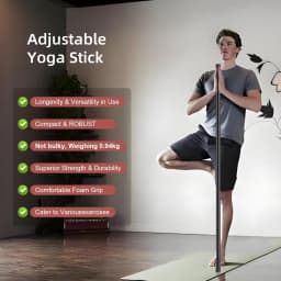 Adjustable Yoga Stick Durable Stretching Stick for Mobility Versatile Exercise Tool for All Fitness Levels Rehabilitation Tool