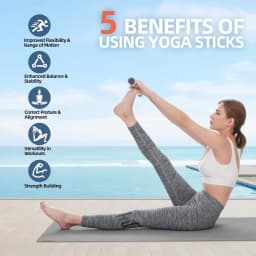 Adjustable Yoga Stick Durable Stretching Stick for Mobility Versatile Exercise Tool for All Fitness Levels Rehabilitation Tool