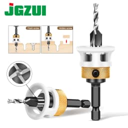 Woodworking Limit Four Edge Countersink Drill Alloy Drill Cone Drill Adjustable Depth Step Drill Screw Countersink Drill Bit