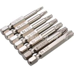 7 Pcs 5 Point Torx Screwdriver Bits 50mm S2 Magnetic Star Screw Driver 1/4" Hex Shank T10 T15 T20 T25 T27 T30 T40