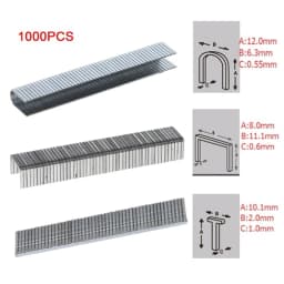 1000Pcs Staples Nails U Door T Shaped Nail Shaped Stapler For Wood Furniture Household Use Herramientas 8/10/12mm Binding Tool