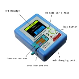 LCR-MF9 1.8" TFT LCD Display Multi-meter Transistor Tester Diode Triode Capacitor Resistor Test Meter MOSFET NPN PNP Triac MOS