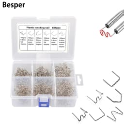Besper 400/600/800Pcs Cut Wave Staples Hot Stapler Plastic Repair Standard Pre Cut Hot Staples Electric Soldering