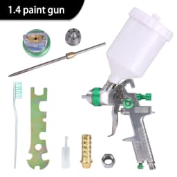High Quality 1.4/1.7/2.0mm Nozzle Professional HVLP Spray Gun 600ML Gravity Feed Airbrush Kit For Car Furniture Painting