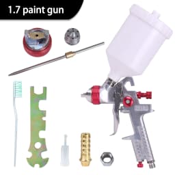 High Quality 1.4/1.7/2.0mm Nozzle Professional HVLP Spray Gun 600ML Gravity Feed Airbrush Kit For Car Furniture Painting