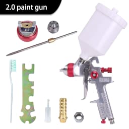 High Quality 1.4/1.7/2.0mm Nozzle Professional HVLP Spray Gun 600ML Gravity Feed Airbrush Kit For Car Furniture Painting