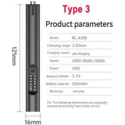4.2V 5000-10000-18000r Electric Mini Grinder Engraving Pen Wireless Grinder Cordless Micro Rotary Tools Drill for Jewelry Metal