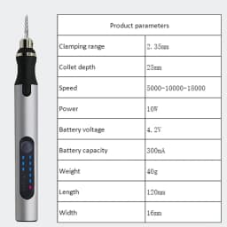 4.2V 5000-10000-18000r Electric Mini Grinder Engraving Pen Wireless Grinder Cordless Micro Rotary Tools Drill for Jewelry Metal