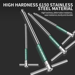 Extended T-Socket Wrench Torx Screwdriver T Type Allen Hex Wrench Chrome Spanner Hand Tool 2.5/3/4/5/6/8/10mm Sizes