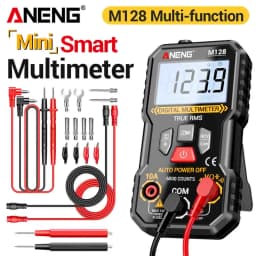 Multifunction Mini Multimeter ANENG M128 6000 Count AC/DC Voltage Current Resistance Capacitor NCV Voltage Induction Tester Tool