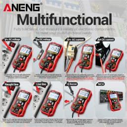 Multifunction Mini Multimeter ANENG M128 6000 Count AC/DC Voltage Current Resistance Capacitor NCV Voltage Induction Tester Tool