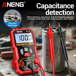 Multifunction Mini Multimeter ANENG M128 6000 Count AC/DC Voltage Current Resistance Capacitor NCV Voltage Induction Tester Tool