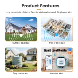 ME202W 5m Intelligent Water Tank Level Sensor Meter Tuya Intelligent Remote WiFi High Accuracy Oil Diesel Water Level Meter